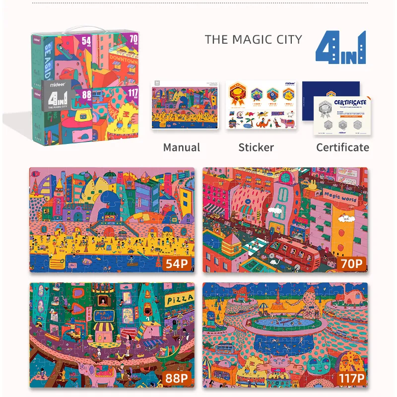 Four-in-One Puzzle Educational Toy Gift Set Promotes critical thinking skills and creativity A perfect learning toy for — photo 6