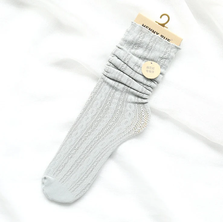 New Style Hemp Pattern Elastic Wood Ears Hollow Piled Pile Of Women'S Socks — photo 7