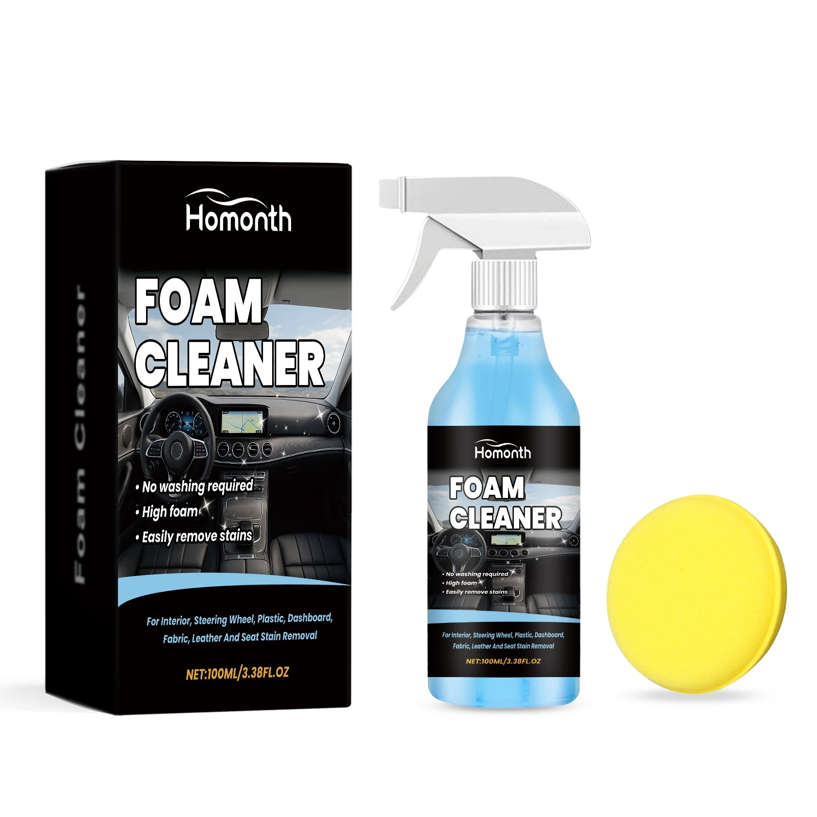 Spray Pulizia Interni Auto Rimuove Macchie e Odori Rinfresca Rivestimenti e Cruscotto Facile da Usare Risultati Professionali Auto Sempre Pulita — foto 6