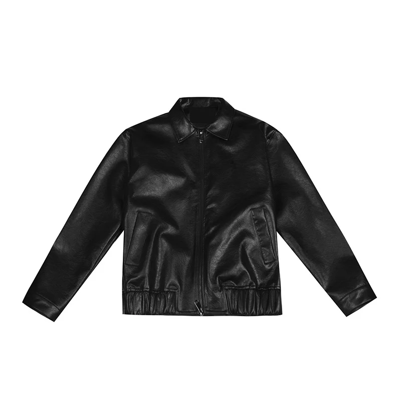 Retro Young Men's Loose Short Leather Jacket, offering a comfortable and stylish casual look, perfect for everyday wear — photo 1