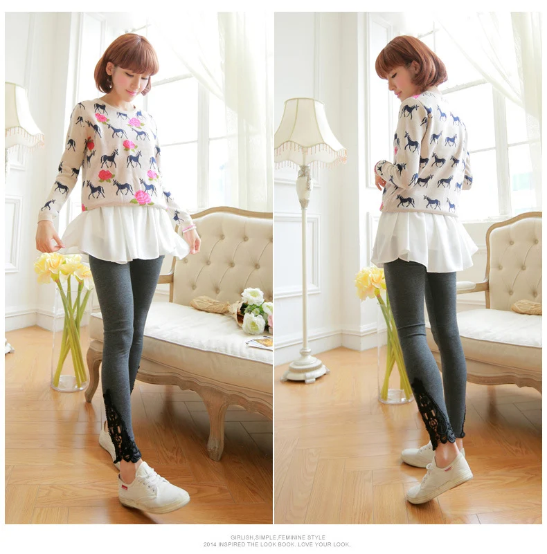 Title 7, Leggings Adelgazantes con Encaje Lateral Triang...