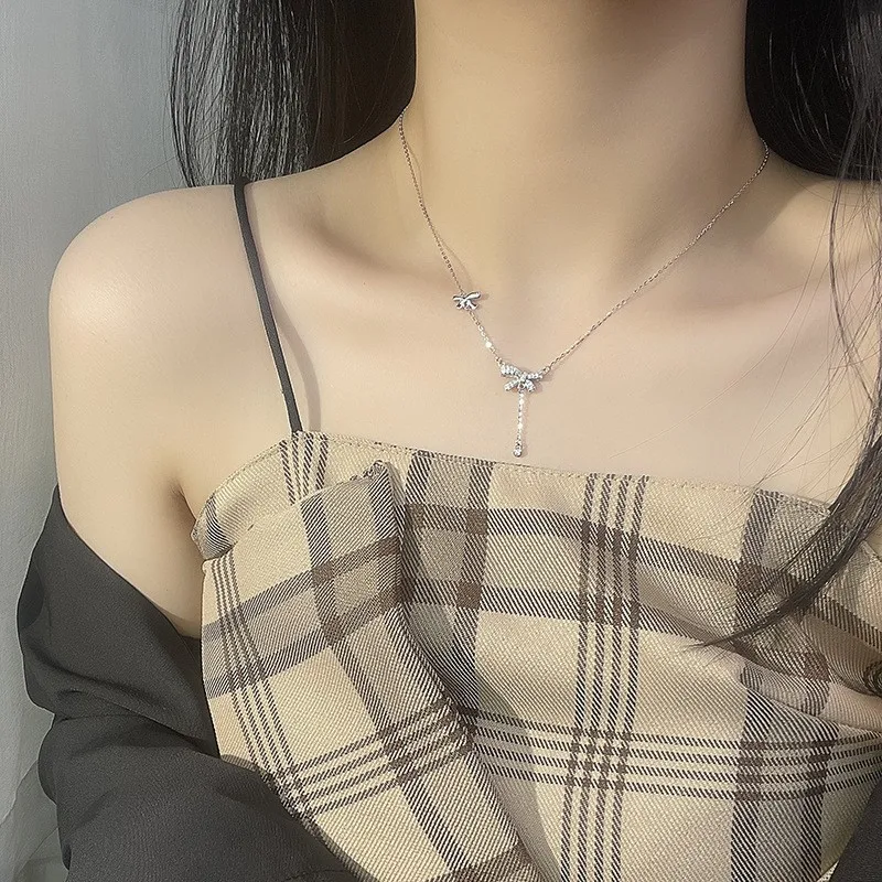 Corrente de clavícula de nicho, de alta qualidade, combina com tudo, não desbota, para um temperamento elegante e atemporal. — foto 18