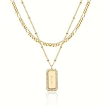 Colar Inicial em Camadas Retângulo Elegante, Joia Personalizada e Delicada, Presente Especial para Mulher, Sofisticação — foto 14