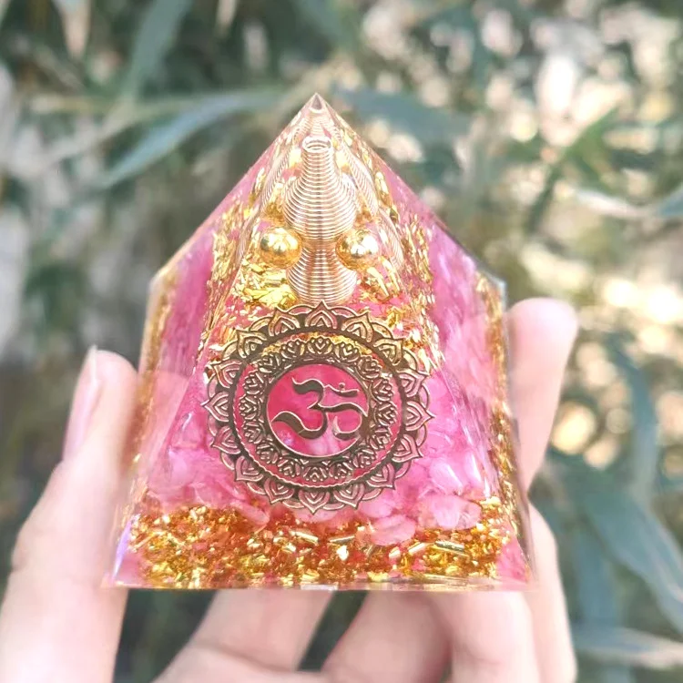 Title 4, Crystal Pyramid with Crystal Gravel and Epoxy R...