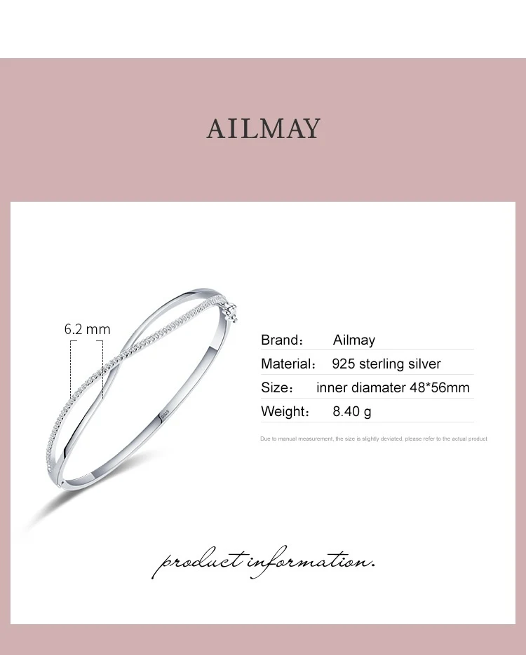 Bracciale aperto con croce diamante in argento sterling S925, temperamento selvaggio. Gioiello donna elegante e versatile. — foto 4