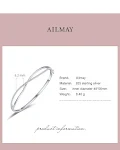 Bracciale aperto con croce diamante in argento sterling S925, temperamento selvaggio. Gioiello donna elegante e versatile. — foto 4
