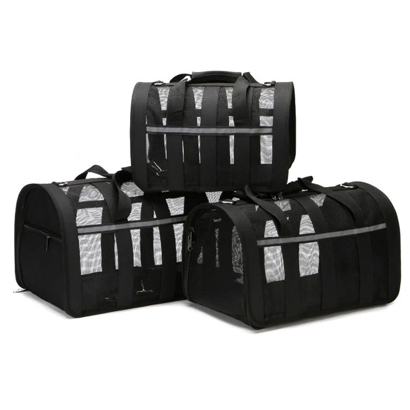 Title 2, Mesh Breathable Pet Cat Carrier for Cats Reflec...