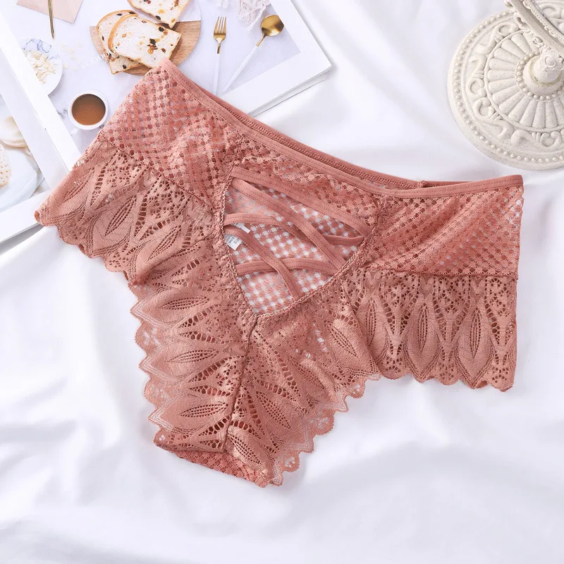 Title 5, Womens Panties with Lace and Cross Straps prov...