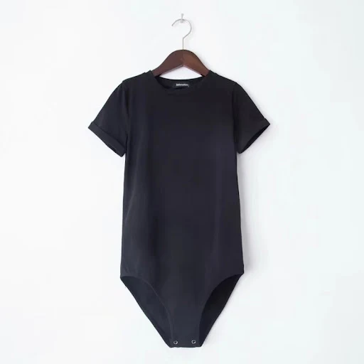 Title 12, Body slim com gola redonda e manga curta