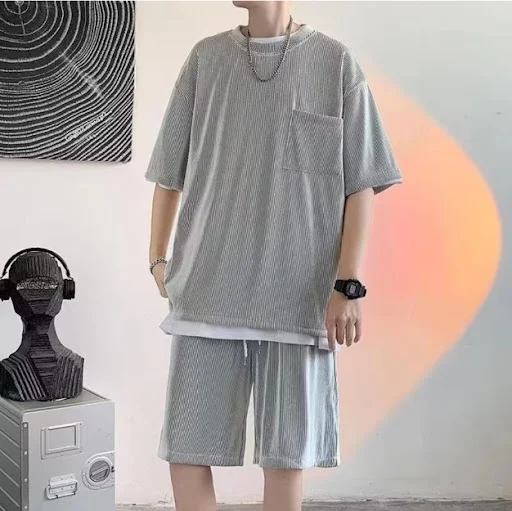 Title 21, Mens Summer Thin Casual Short-sleeved Shorts S...