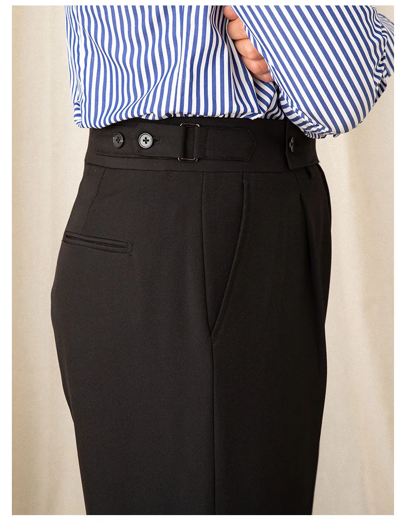 Pantalon de costume droit décontracté pour homme, taille haute. Élégance et confort pour le travail ou les sorties. Un style intemporel et polyvalent. — photo 7