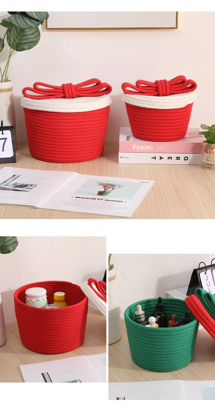 Title 3, Cesta de armazenamento de mesa tecida à mão Cai...