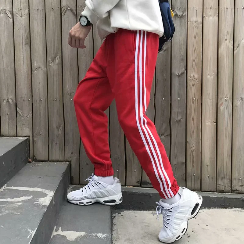 Pantaloni Casual Uomo Stile Coreano Harlan, Design Tre Strisce, Fashion Moderno per un Look Casual e alla Moda con Comfort. — foto 8