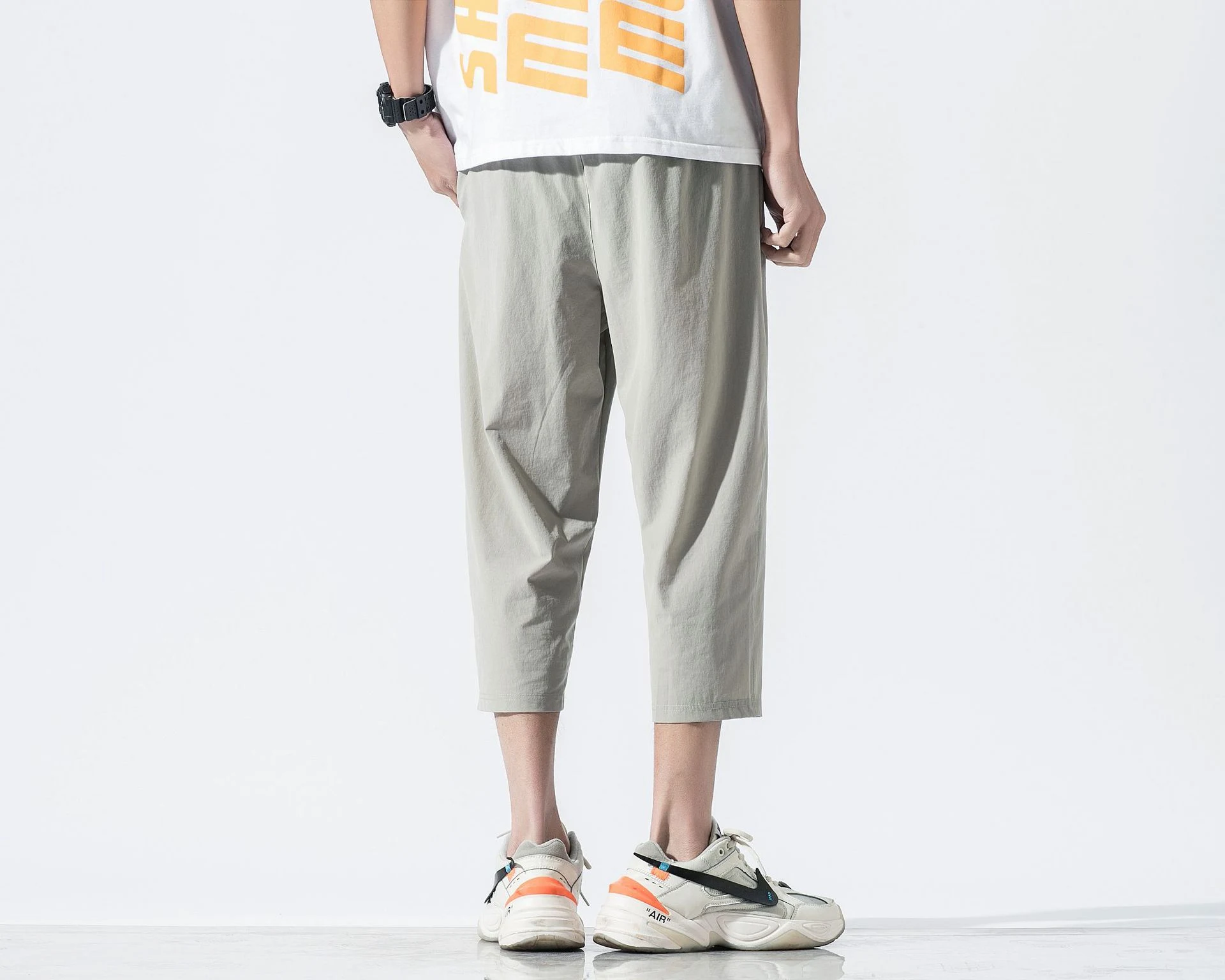 Title 3, Youth Solid Color Cropped Casual Shorts. Comfor...
