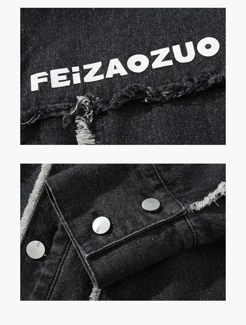 Title 2, Jaqueta jeans masculina folgada e casual, estil...