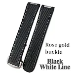 Black rose gold buckle