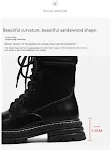 Women's New British Style Boots, Fleece-lined, Thickened, Plus Size. Warm, comfortable winter boots for a stylish, cozy — photo 9