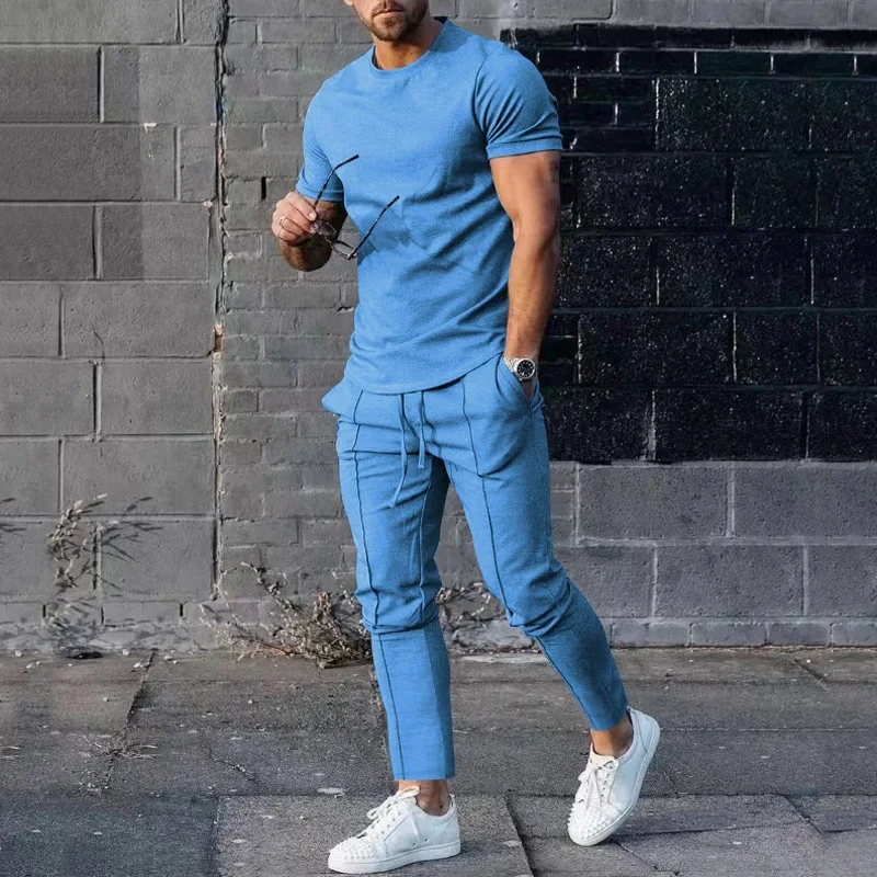 Title 6, Solid Color Casual Round Neck Short Sleeves T-s...