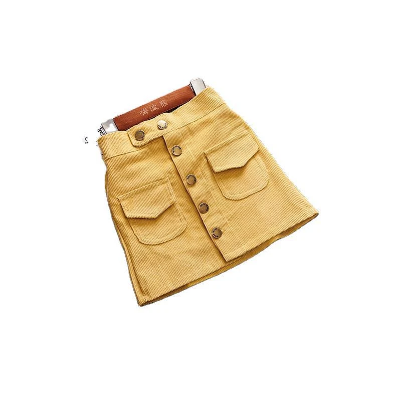 Saia de Cotele Infantil Primavera Nova Coreana, Versátil, Cintura Quadril, Doce. Ideal para um visual charmoso e confortável na primavera. — foto 2