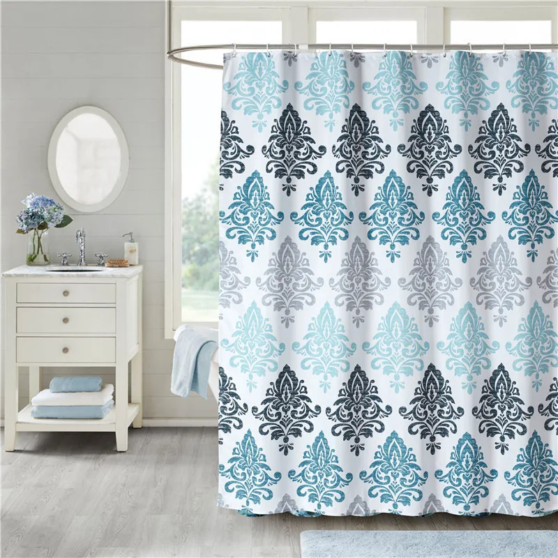High-end thickened waterproof bathroom polyester shower curtain, providing complete water resistance and durability for — photo 10