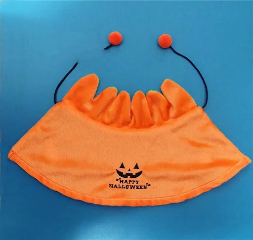 Title 6, Halloween Pumpkin Double Sided Cape Dog Party C...
