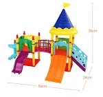 Parque de diversões Piggy Land Slide, casa de jogos Happy Castle, brinquedos. Escorregador para crianças. Diversão garantida e segura. — foto 5