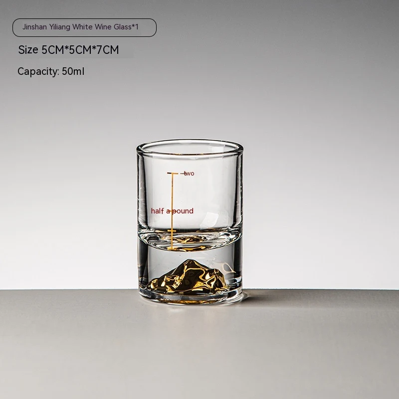Diamond Surface Gold Foil Jinshan Liquor Crystal Glass. Enjoy the premium taste and elegance of this exquisite drink, pe — photo 10