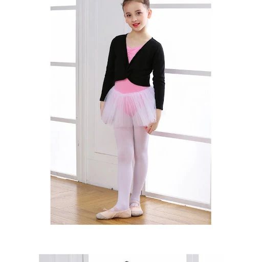 Title 2, Casaco de dança infantil de veludo grosso manga...