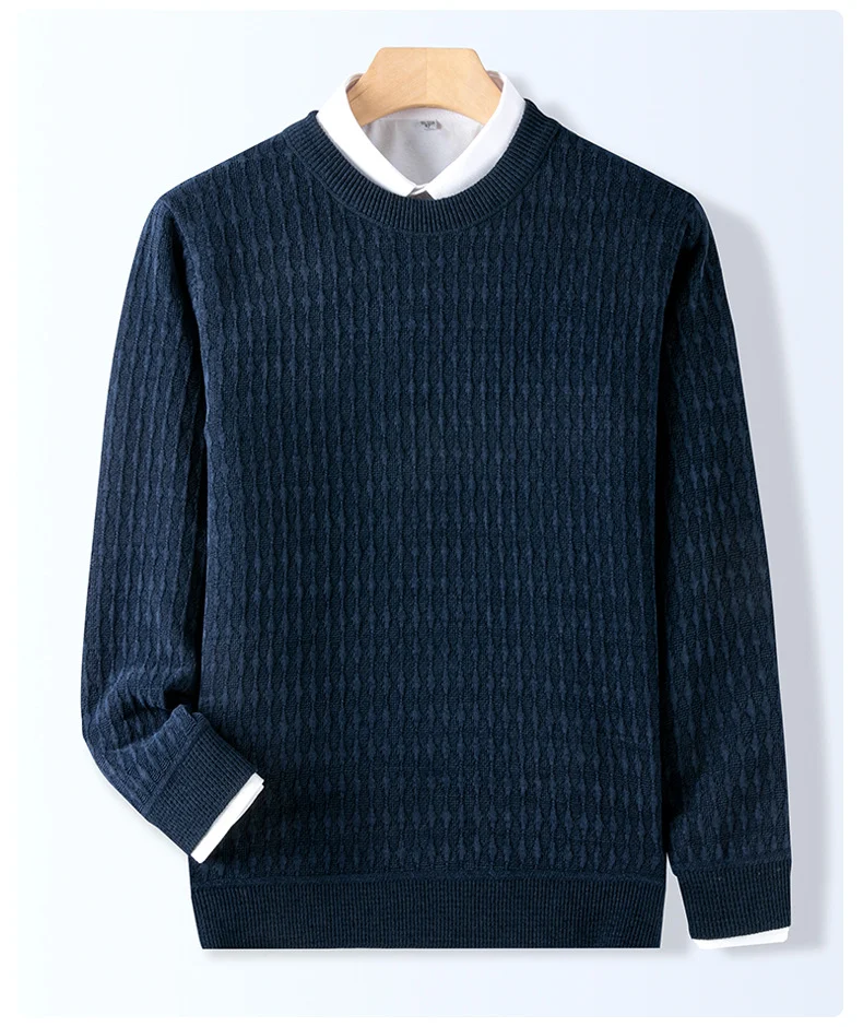 Title 4, Mens Round Neck European Cotton Velvet Sweater...