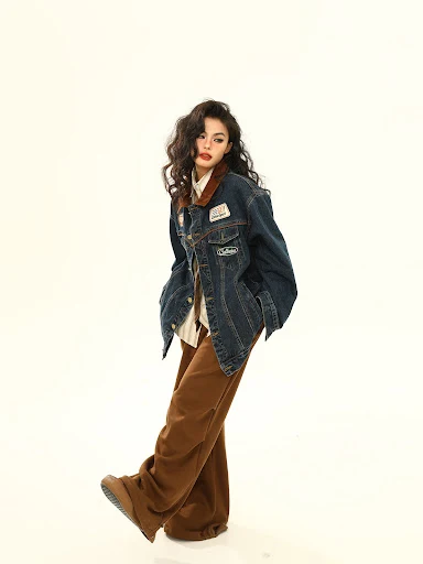 Title 10, Vintage Denim Jacket Mens and Womens Motorcyc...