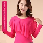 Rose Red Long Sleeve Top