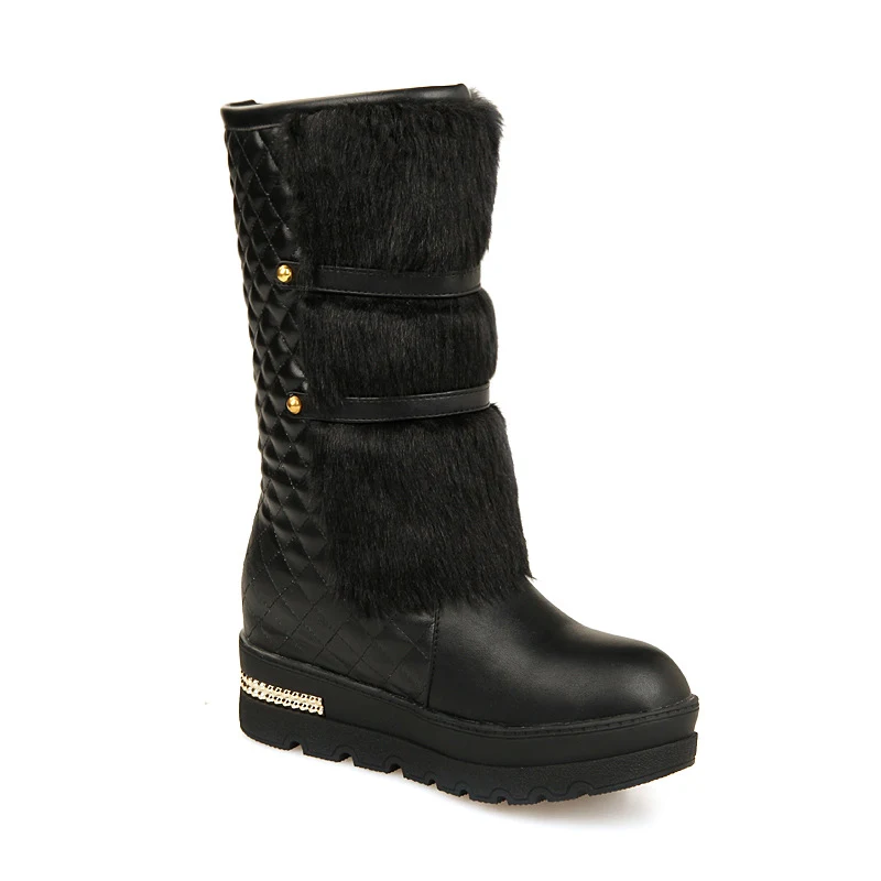 Title 11, Womens large size mid-tube platform snow boots...