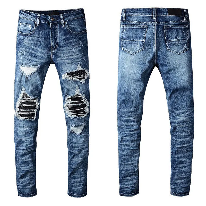 Men's Hole & Patch Jeans, Scraped Design, Popular. Get a unique, stylish look with these comfortable and trendy jeans, p — photo 12