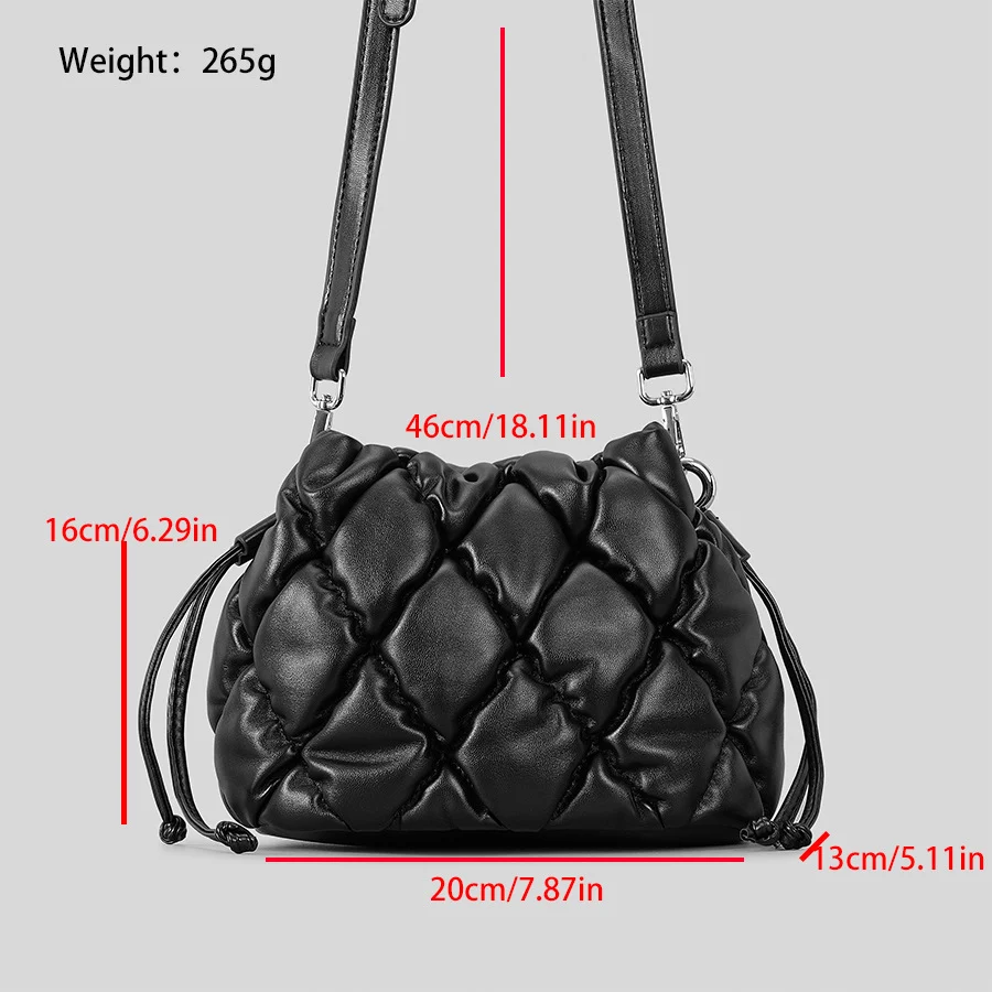 Bolsa de mão feminina com costura losango em PU, elegante e versátil, ideal para o uso diário e para complementar seus looks. — foto 2