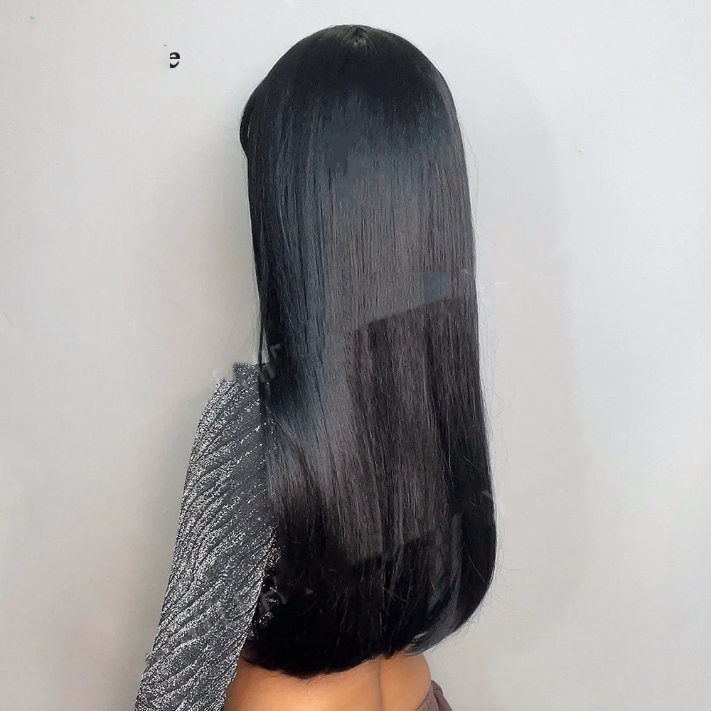 Title 5, Black Long Straight Wig Female Black Straight B...