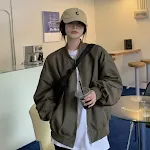 Jaqueta Baseball Retro Solta Casual Piloto para um visual despojado e estiloso. Combinação perfeita para um look casual e moderno com versatilidade. — foto 5