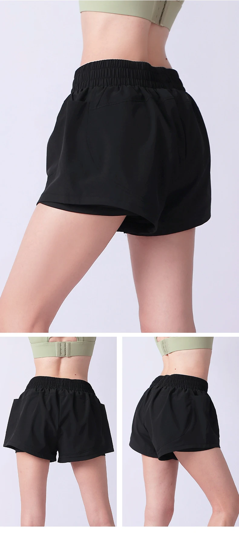 Dames oversized casual shorts met hoge taille. Comfort en stijl voor dagelijks gebruik. Ideaal voor een relaxte en trendy look. — foto 8