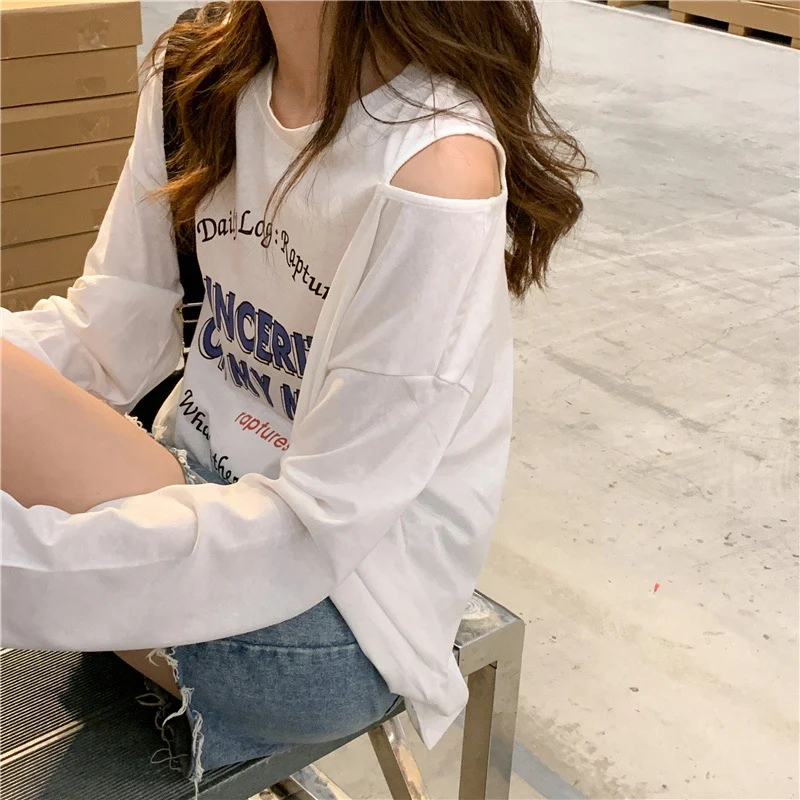Title 3, Off-the-shoulder Design New Autumn Long Sleeve ...