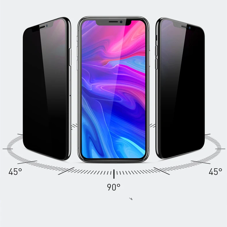 iPhone tempered glass screen protector, full screen coverage and privacy. Apple mobile phone screen film, protect your d — photo 2