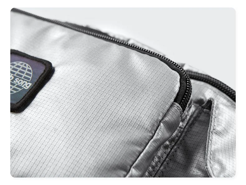 Title 8, Bolsa de peito Harajuku prata xadrez masculina,...