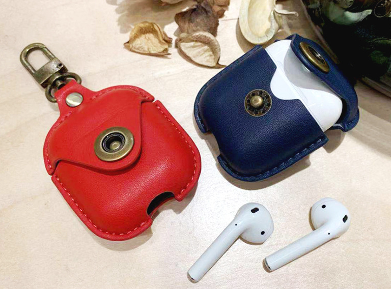 Custodia in pelle per auricolari AirPods compatibile con Apple. Protezione elegante e durevole. Goditi una vestibilità perfetta e un design sofisticato. — foto 7