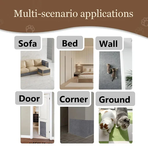 Anti Cat Scratch Sofa Cat Crawling Mat Grinding Climbing Frame Sofa Protection Self-adhesive Carpet Cats Scratch Board C — photo 2
