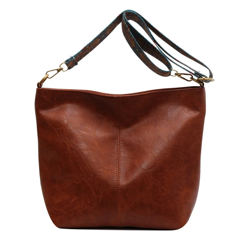 Bolsa Balde Retrô com Alça Larga Estampada, Bolsa Mensageiro de Ombro, Sacola para Compras, Uso Diário e Trabalho — foto 4