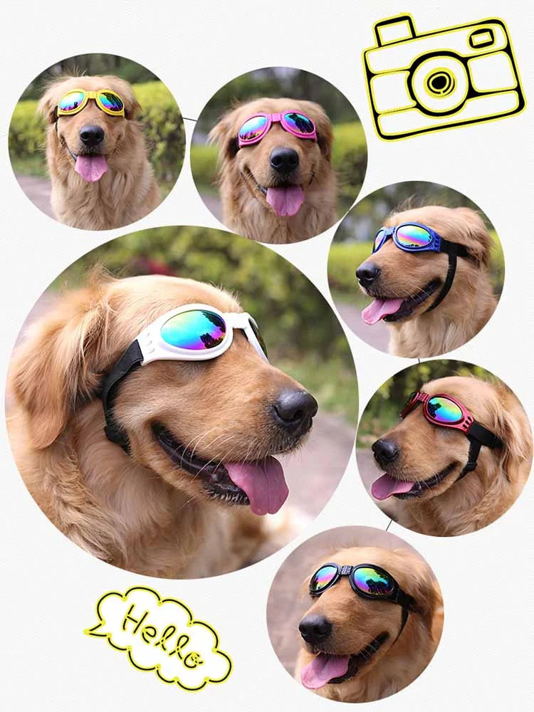 Title 7, 6 Colors Fold Pet Dogs Glasses Prevent UV Pet G...