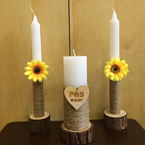 Castiçais de madeira para casamento Ilumine seu dia especial com estes elegantes castiçais de madeira. Perfeitos para uma decoração romântica e inesquecível. — foto 5