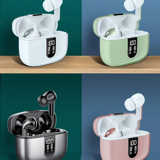 Title 4, Cuffie wireless con display digitale ampio, gra...