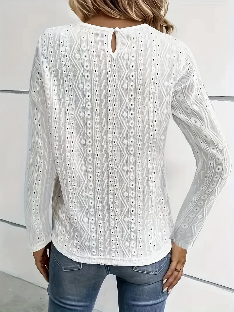 Title 2, Camiseta elegante de manga longa com costura de...