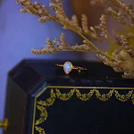 Anel de Opala Vintage Feminino Joia de Moda Design Clássico Elegância Atemporal Presente Perfeito Pedra Preciosa Aura Única — foto 10