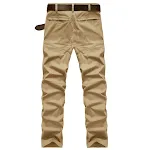 Men's Solid Color Straight Stretch Military Trousers, Comfortable and Durable, Perfect for Work or Casual Wear, a Versat — photo 1