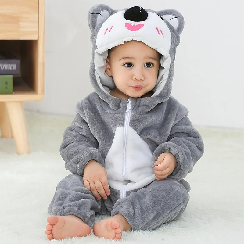 Macacão infantil com desenho de animais de desenho animado Roupa de brincar fofa e confortável para crianças pequenas Design macio perfeito para brincar e dormir Presente ideal — foto 4